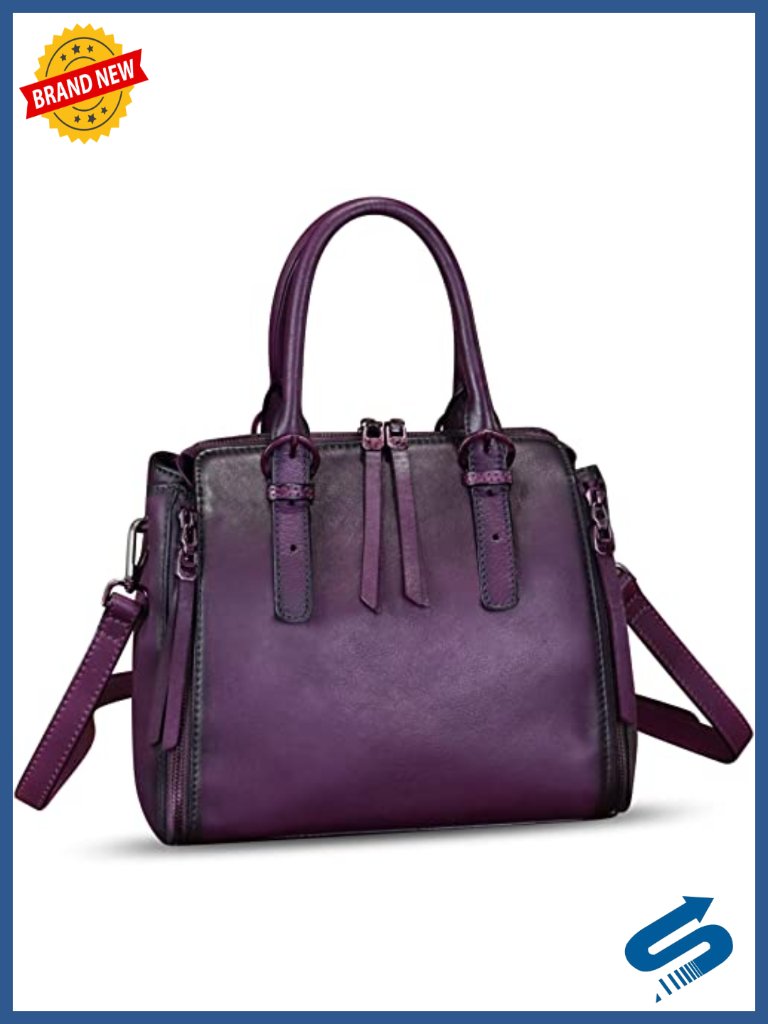 Genuine Leather Satchel Bag Vintage Crossbody Shoulder Handbag